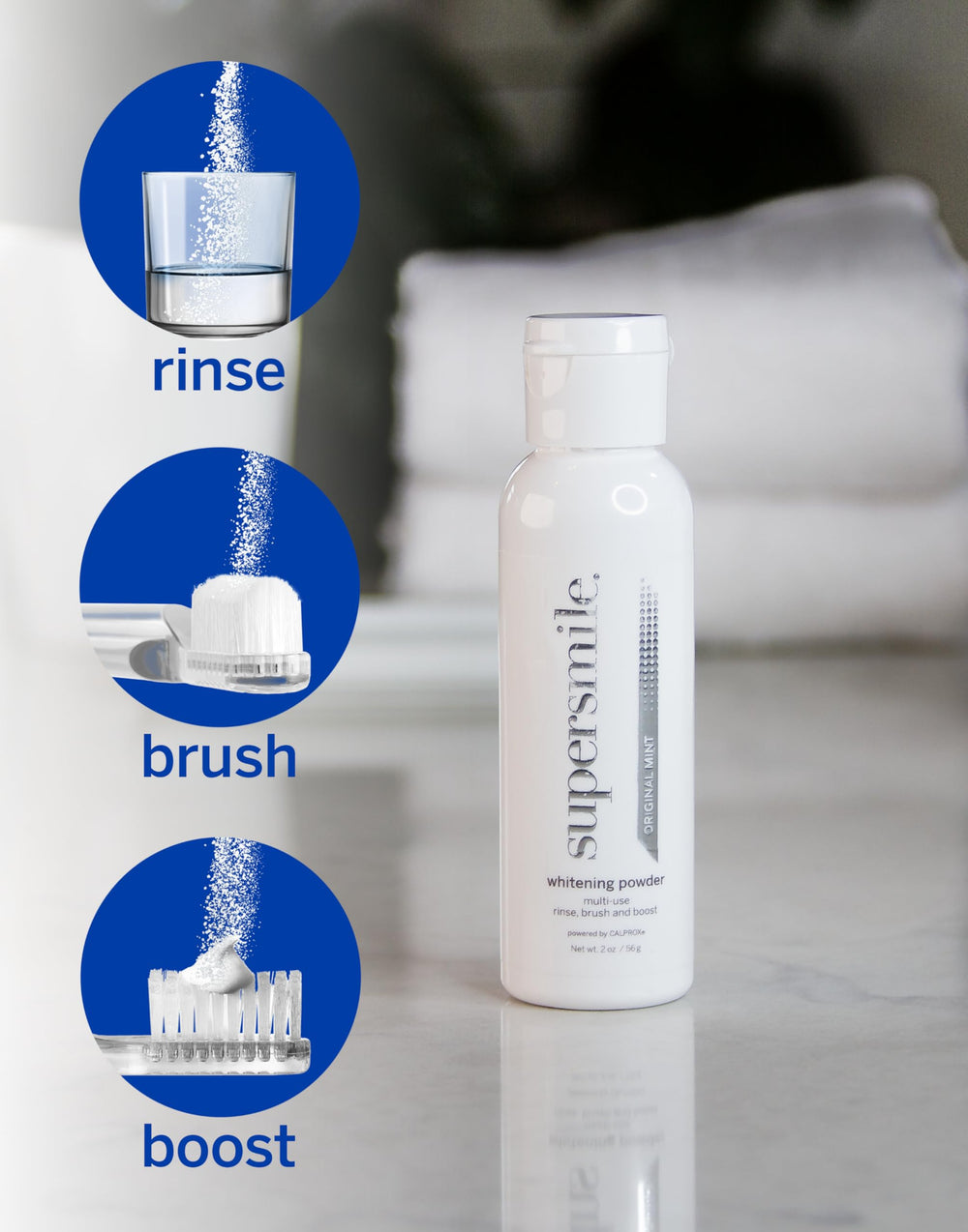 Supersmile whitening powder daily routine for brighter-looking teeth