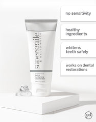 Supersmile Extra White application on teeth shows easy, mess-free daily use.