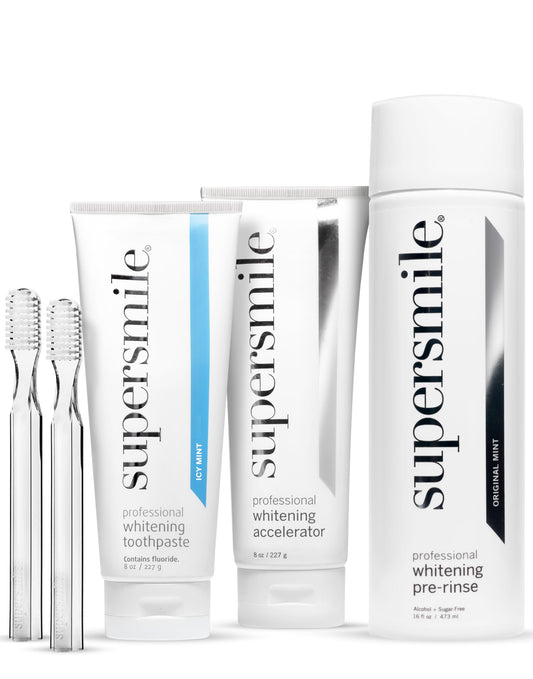 Supersmile ICY Mint toothpaste bottle for whitening and fresh breath.