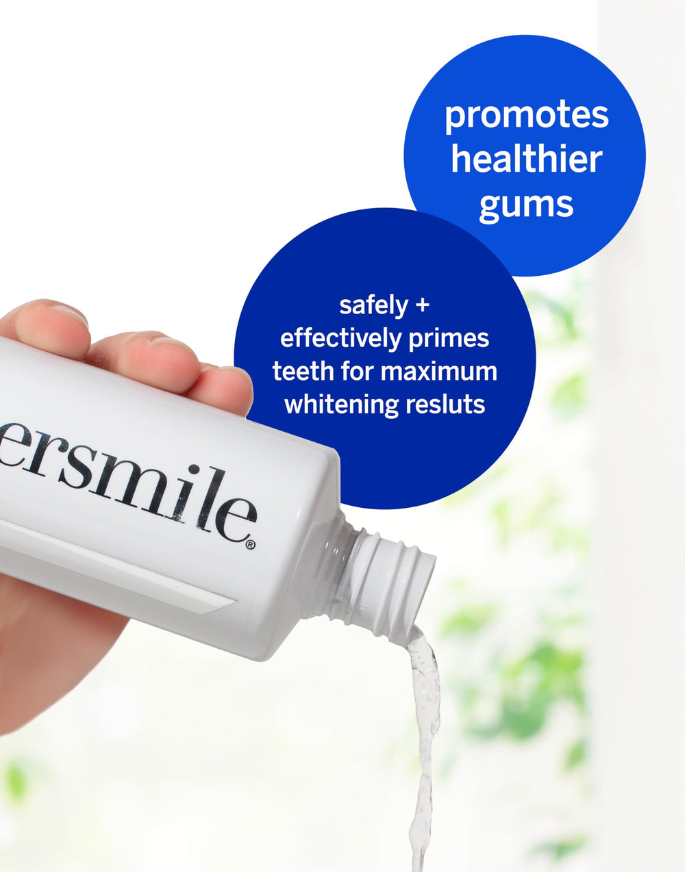Dispensing Supersmile ICY Mint toothpaste during a whitening routine.