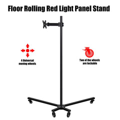 Supersred height adjustable stand set to optimize distance from the body.