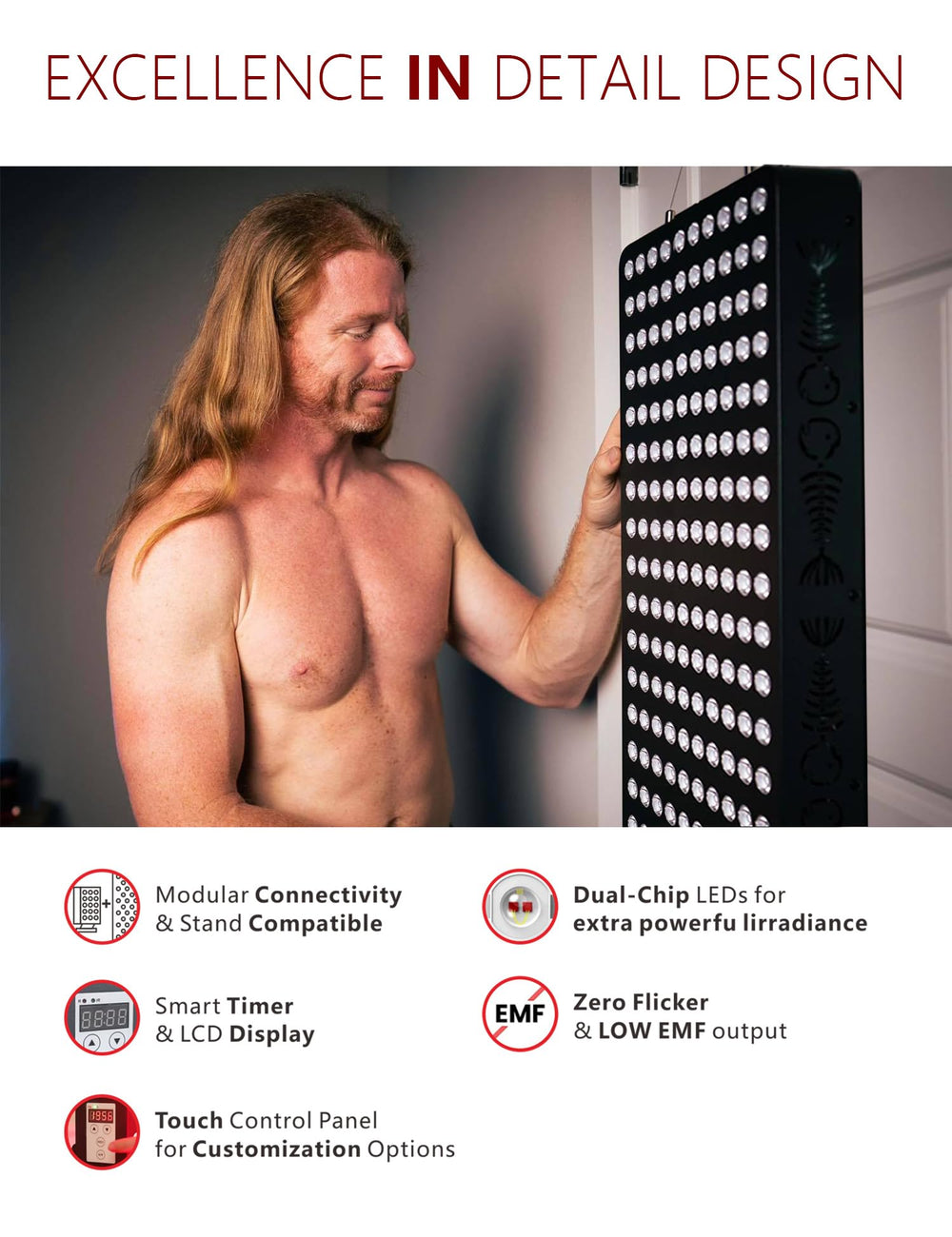 Supersred panel wall-mounted view showing flexible installation options.