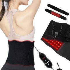 Supersred red light therapy belt with 660nm and 850nm LEDs for targeted relief.