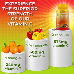 SUPPLEMENTS STUDIO Vitamin C capsules close-up for easy daily intake.