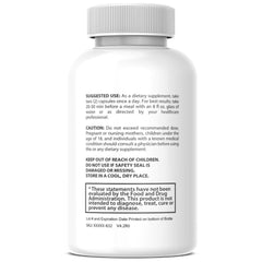 Back label on SuppNature Berberine Plus bottle with daily metabolic support guidance.