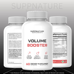 SuppNature Volume Booster USA-made badge signaling trusted production and quality