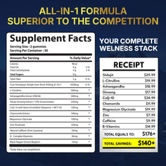 Suppniya blend with Ashwagandha and Ginseng for balanced stamina.