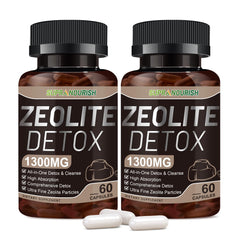 SUPRANOURISH Zeolite Detox capsules product shot for full-body cleansing support