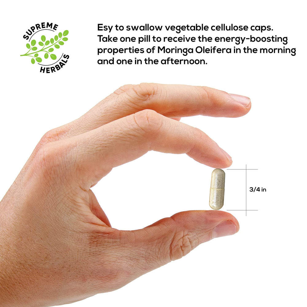 SUPREME HERBALS moringa bottle with glass for convenient routine