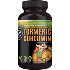 Supreme Herbals turmeric curcumin bottle with 500mg capsules supporting daily wellness