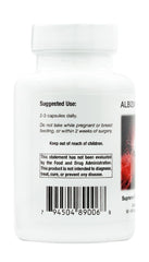 Close-up of Albizia Supreme capsules highlighting pure herbal composition
