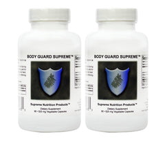 Supreme Nutrition Body Guard Supreme bottle and capsules for convenient daily supplementation