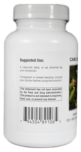 Camu Supreme label emphasizes lab testing and cGMP standards for quality.