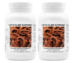 Supreme Nutrition Cat’s Claw Supreme bottle; pure herbal capsules for daily use.