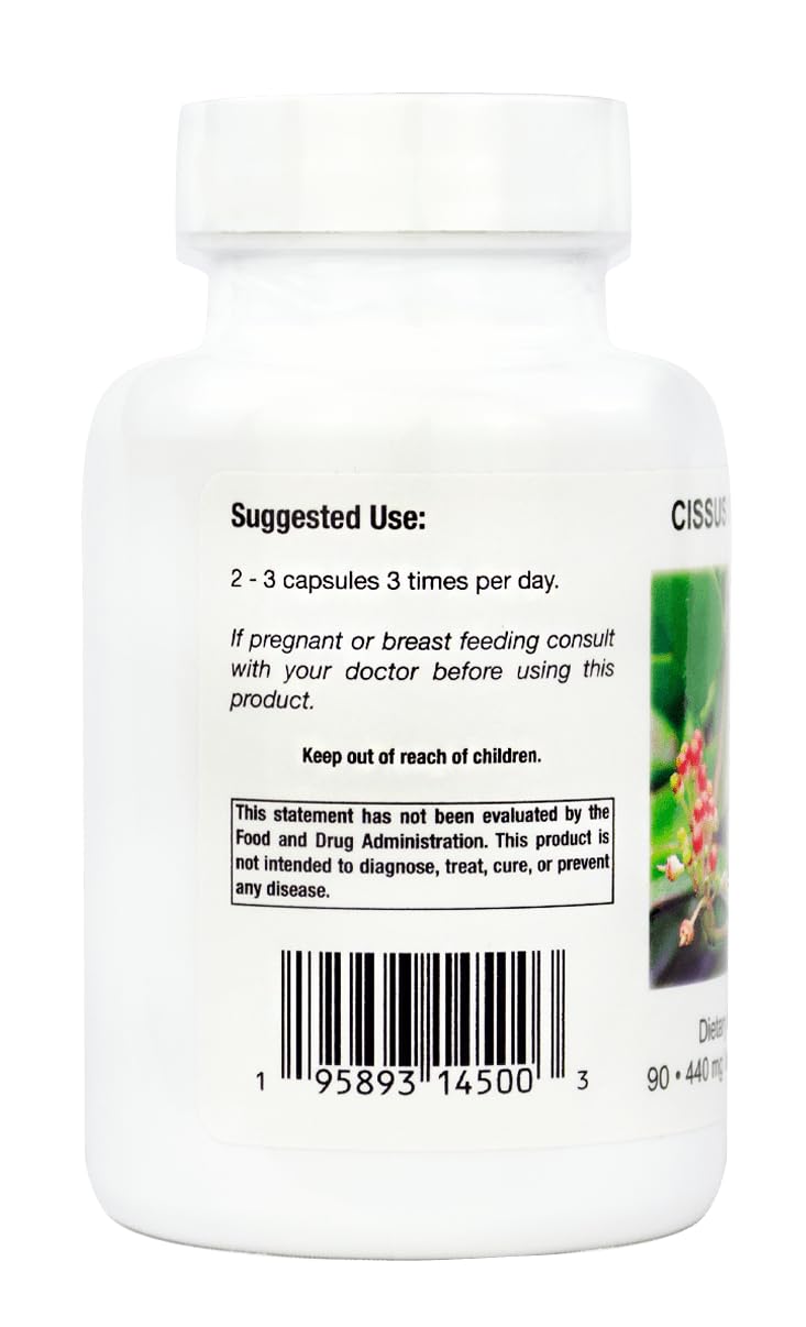 Supreme Nutrition Cissus Supreme capsules close-up showing 100% pure winged treebine.