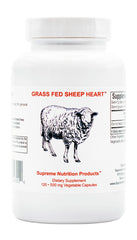 Supreme Nutrition Grass Fed Sheep Heart bottle showing capsules for daily supplement routine