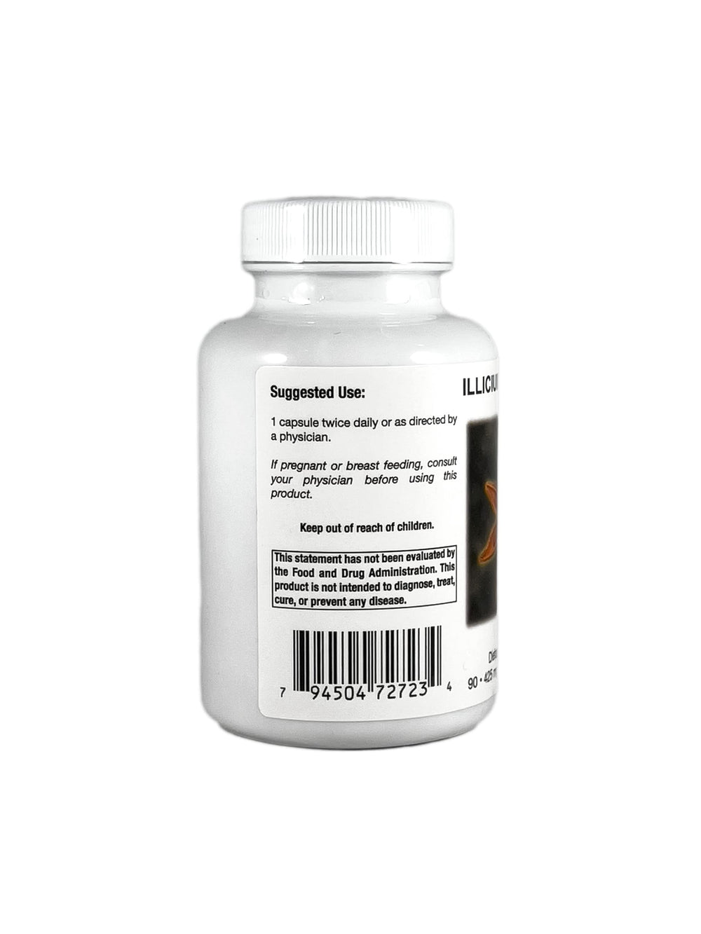 Supreme Nutrition Illicium Supreme label highlights 100% pure illicium verum