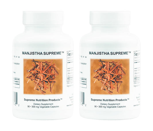 Supreme Nutrition Manjistha Supreme bottle for daily herbal use.
