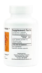 Manjistha Supreme capsules close-up showing clean ingredients and no fillers