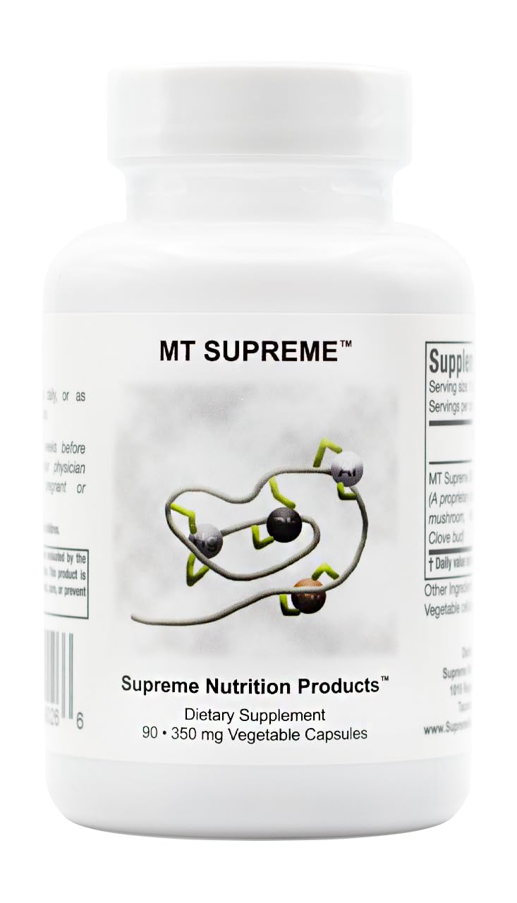 Supreme Nutrition MT Supreme bottle featuring pure herbal capsules for daily wellness