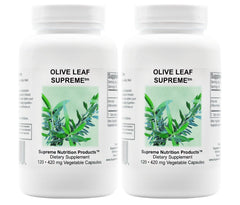 Supreme Nutrition Olive Leaf Supreme bottle showing pure olive leaf capsules for daily use