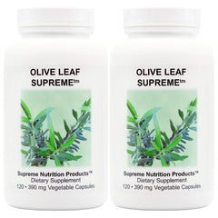 Supreme Nutrition Olive Leaf Supreme bottle showing pure olive leaf capsules for daily use