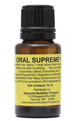 Supreme Nutrition Oral Supreme bottle displaying the pure essential oil blend.