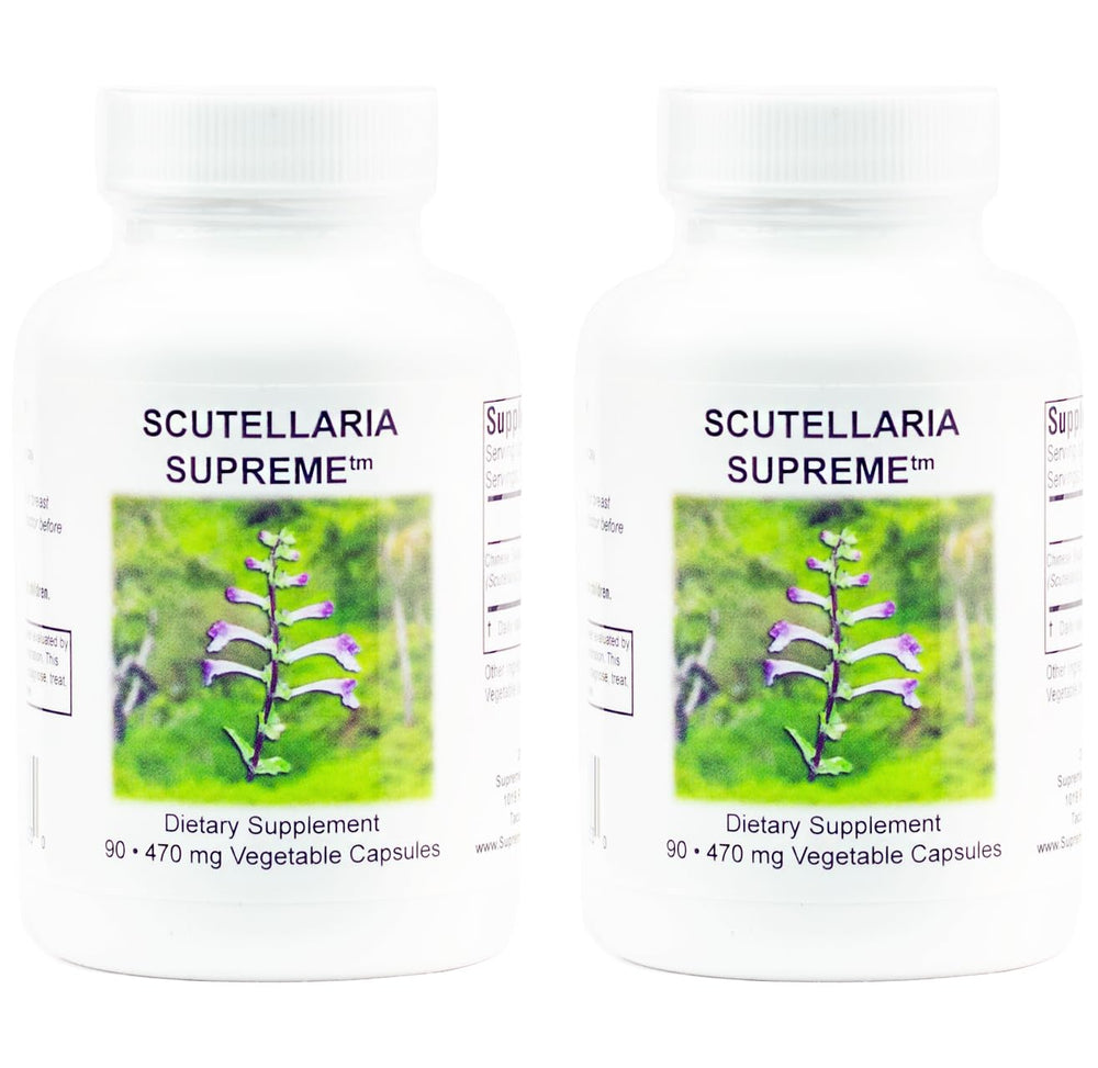 Supreme Nutrition Scutellaria Supreme bottle with 90 capsules for easy daily use