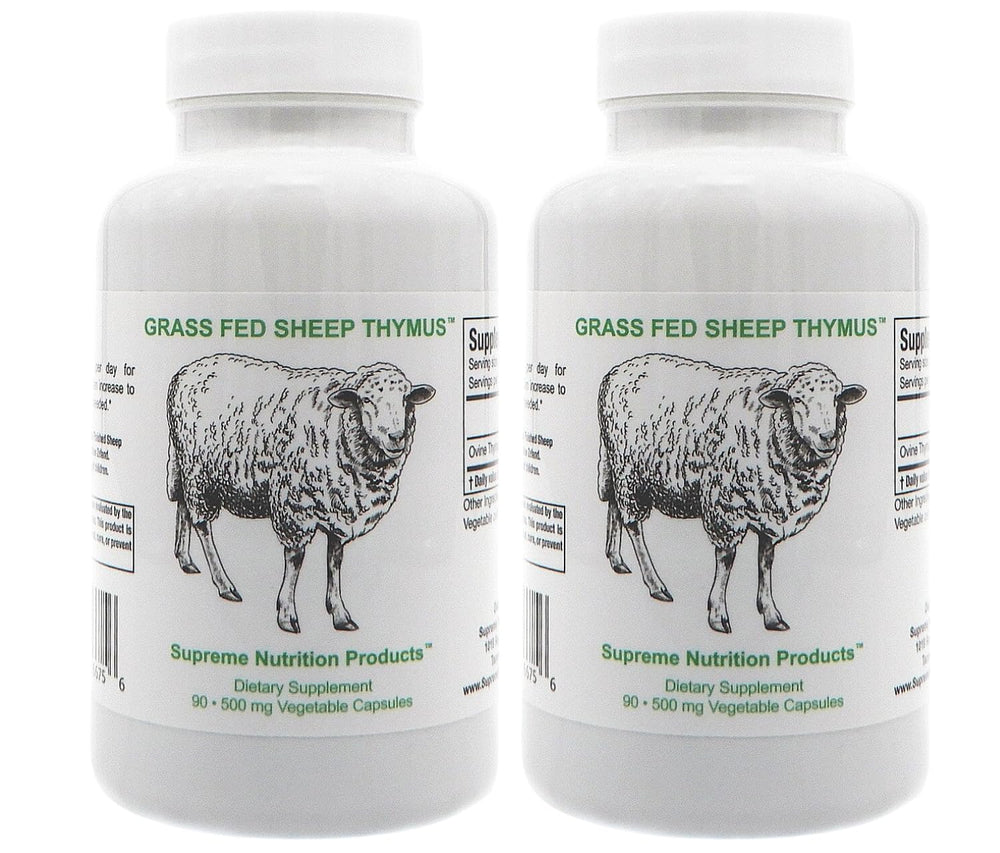 Supreme Nutrition Sheep Thymus pack-2 front view, pasture-raised NZ quality