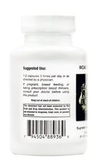 Close-up of Woad Supreme capsules showing vegetarian, pure herbal capsules