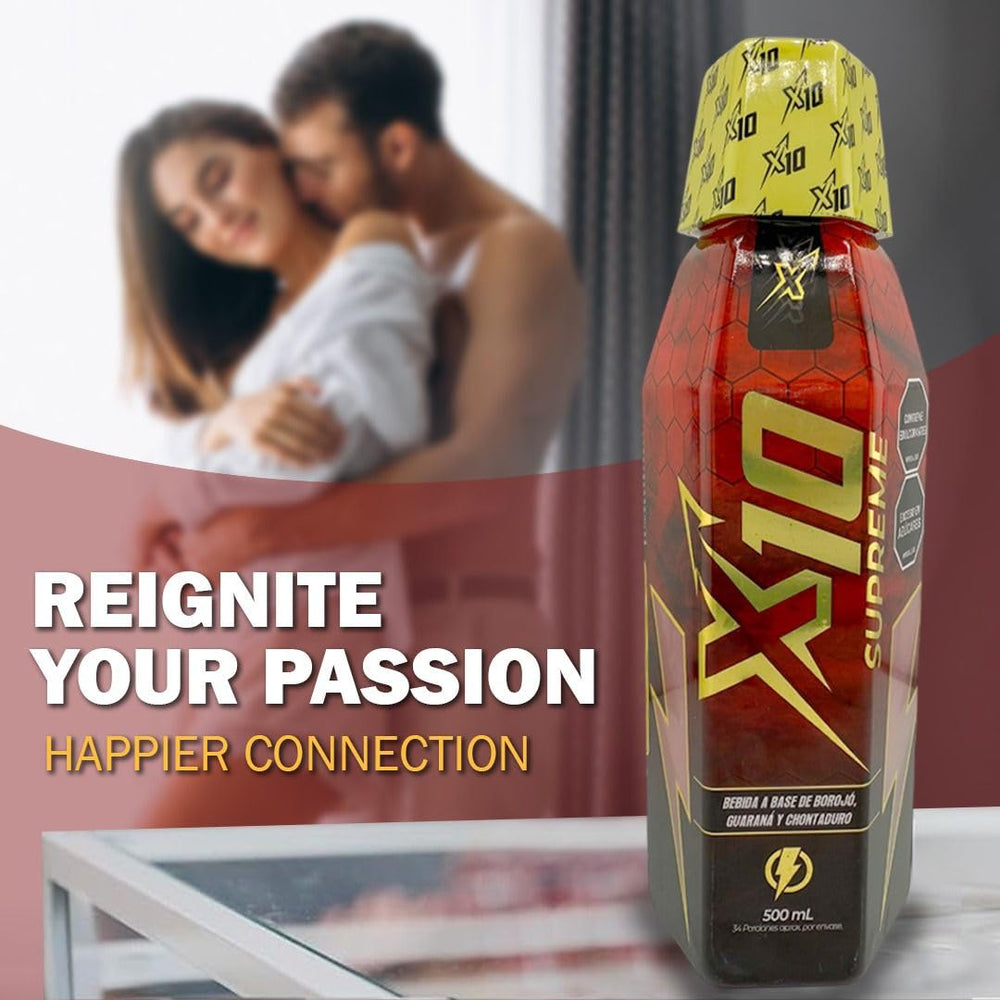Supreme X10 bottle 500ml side profile highlights convenient size for workouts.