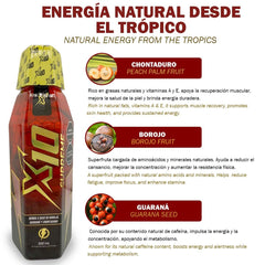Supreme X10 sachet opened showing 15 ml serving for pre-workout use.