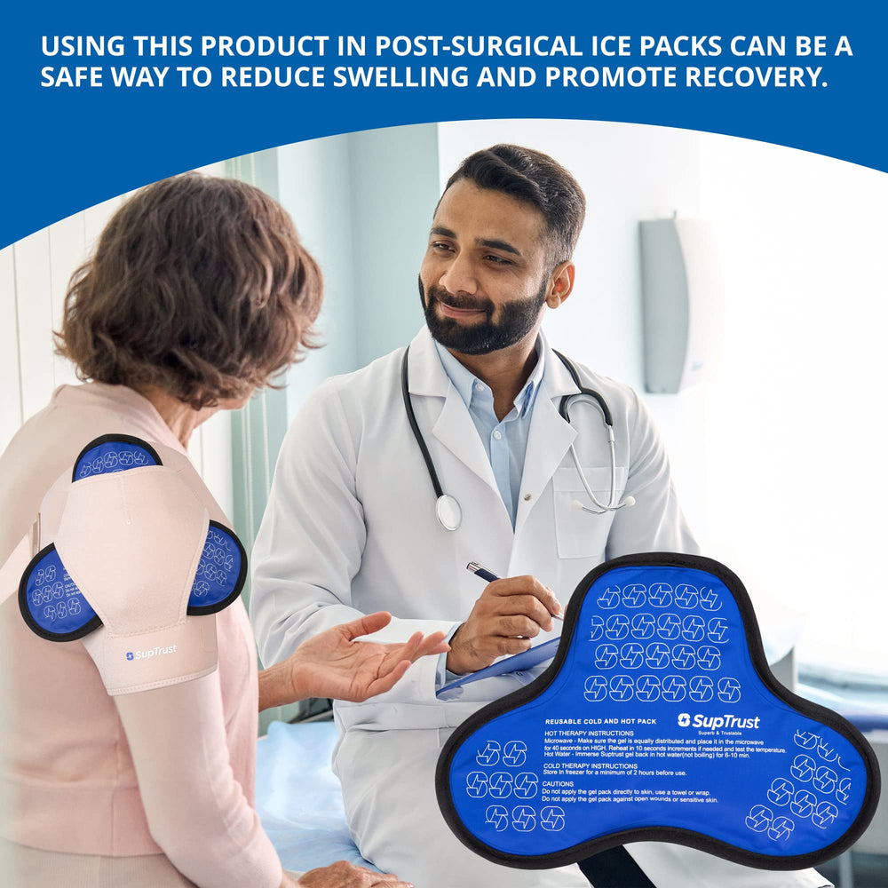 Suptrust two-pack gel packs provide convenient, reusable cold or hot relief.