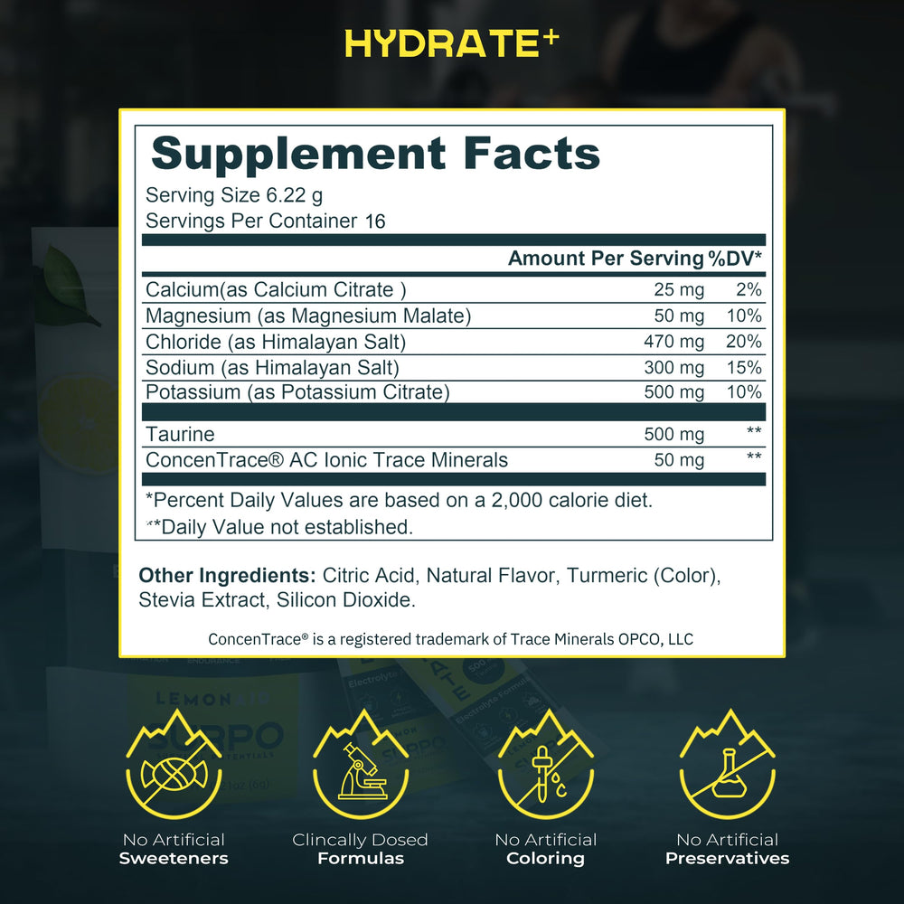 SURPO zero-sugar electrolyte powder blends smoothly for a refreshing drink.