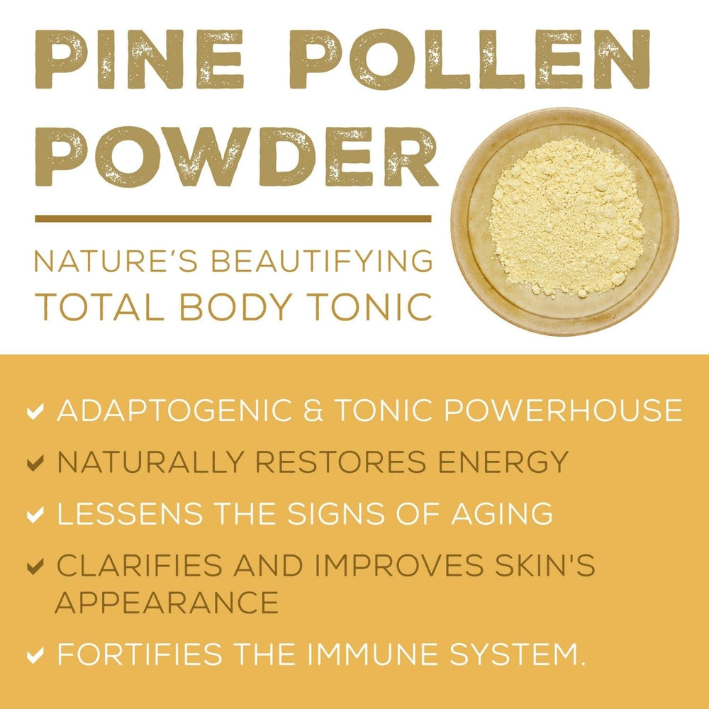 Surthrival Pine Pollen Powder sprinkle-dish demonstrates adding flavor and balance.