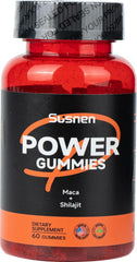 Susnen Power Gummies bottle and label showcasing Himalayan ingredients for daily energy.