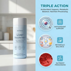 SUUDUUL Liver Support label detail highlights clean vegan formula