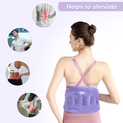 SuzziPad back heat pad on lower back demonstrates ergonomic wear