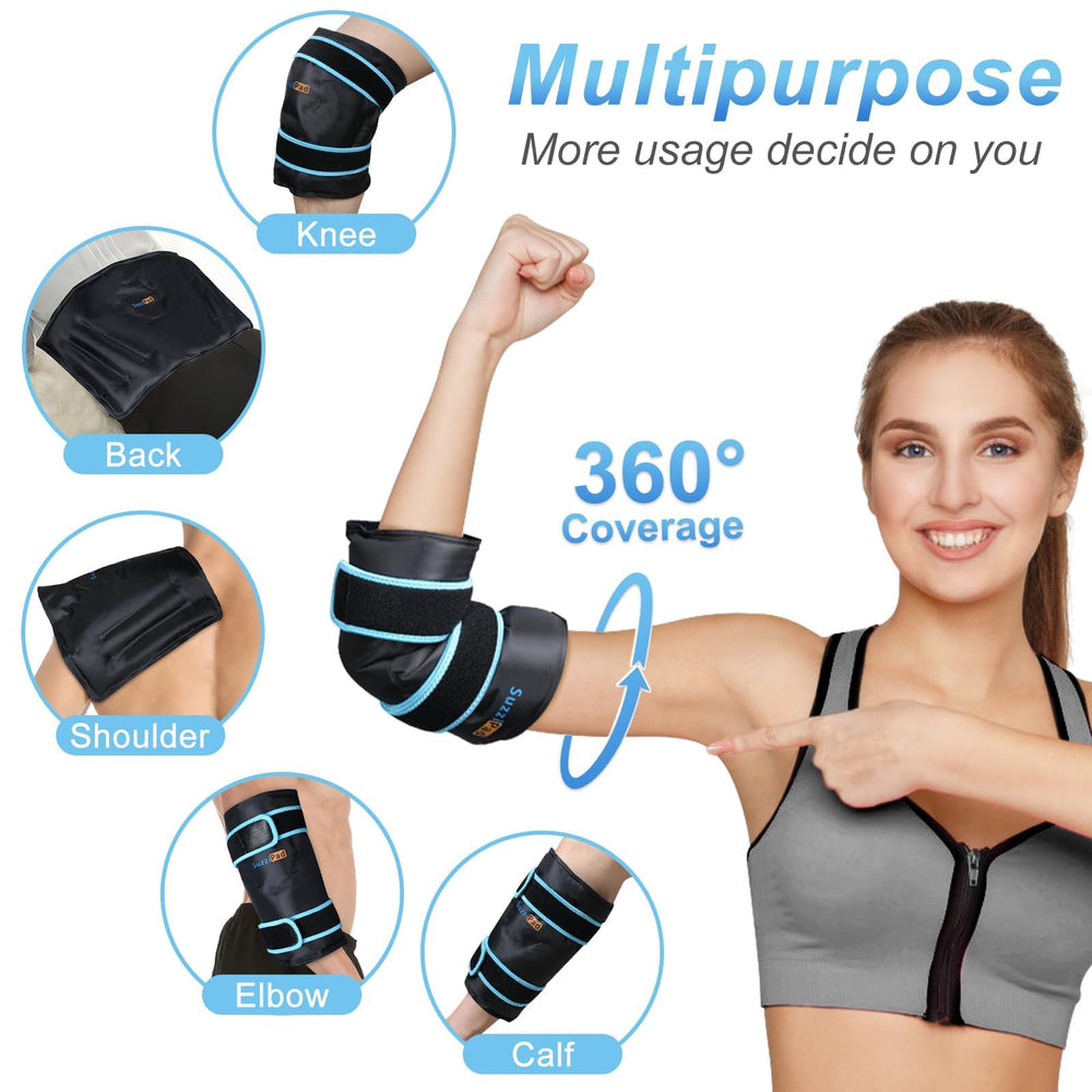 SuzziPad elbow wrap conforms to your arm for comfortable wear