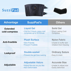 SuzziPad universal fit accommodates most arms for versatile recovery use