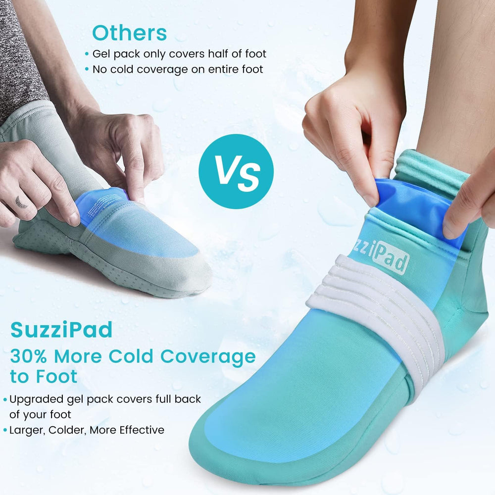 SUZZIPAD XL chemo socks featuring secure foot wrap and compression