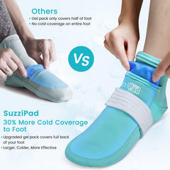 SUZZIPAD XL chemo socks featuring secure foot wrap and compression