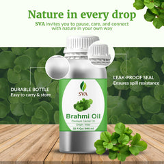 SVA Brahmi Oil aluminum canister preserves freshness and quality.