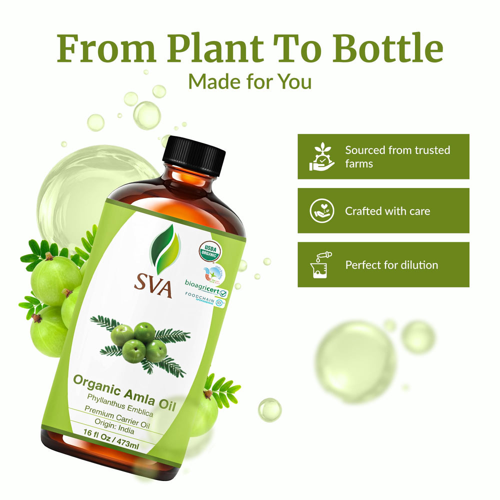 SVA Organics Amla Oil scalp massage demonstrating moisture distribution