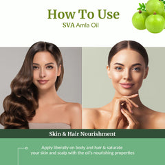 SVA Organics Amla Oil applied to skin as a light moisturizer
