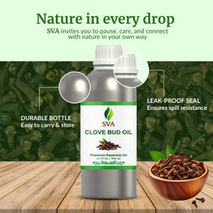 SVA ORGANICS Clove Bud Oil aroma blends for relaxing aromatherapy sessions.