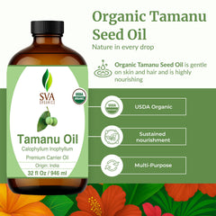 SVA Tamanu Oil drops ready for scalp massage