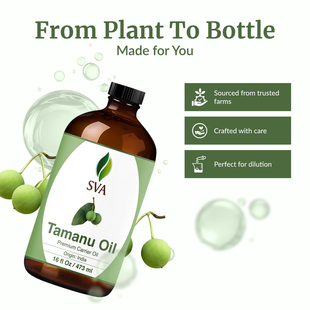 SVA Tamanu Seed Oil used for skin hydration and moisture