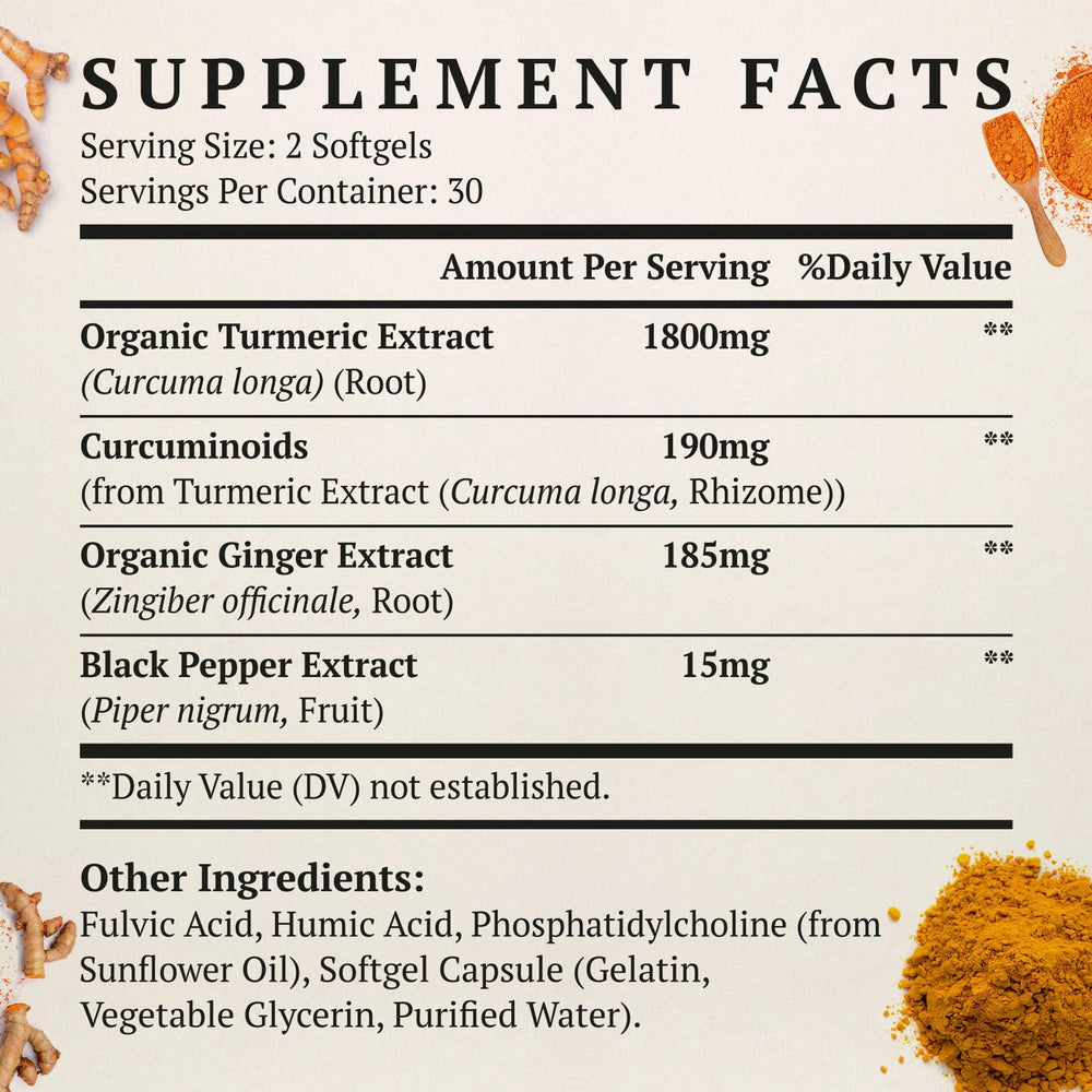 Front view of Svaiketa liposomal turmeric bottle showing premium packaging