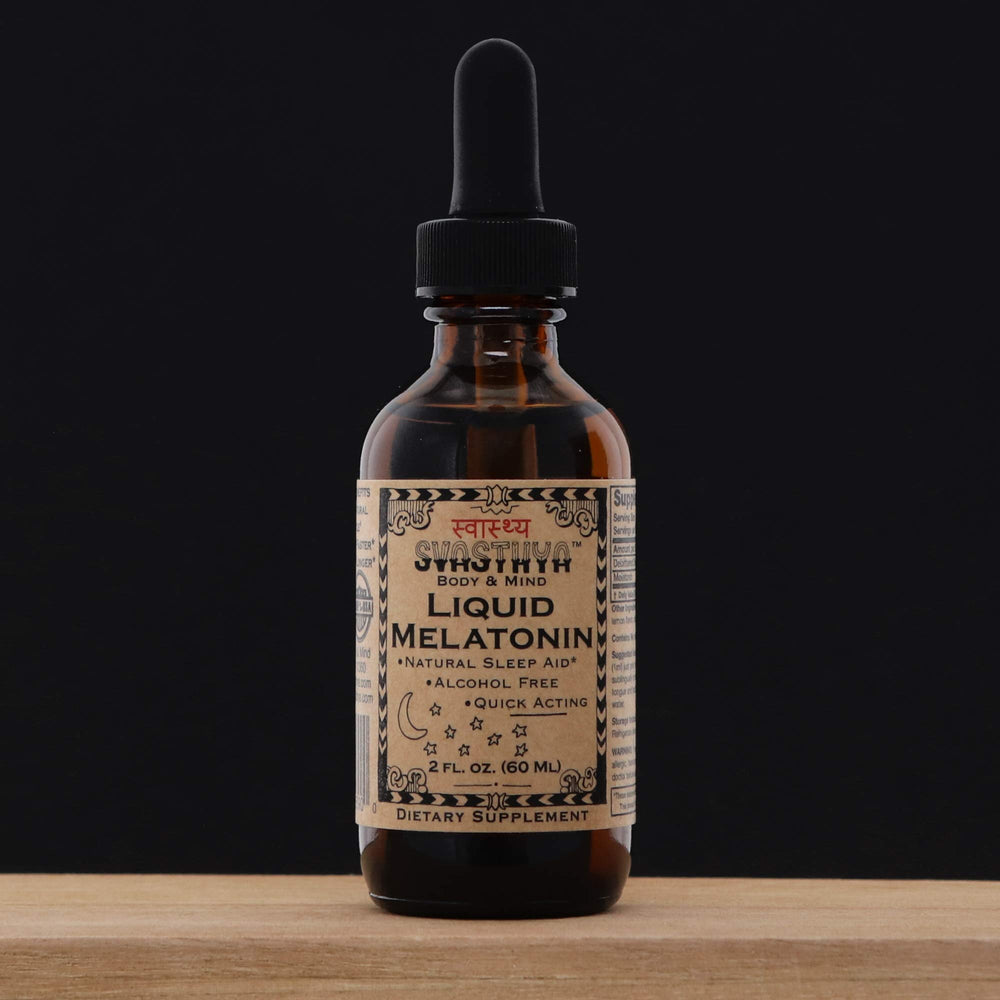 Svasthya Liquid Melatonin mixed in water for convenient consumption